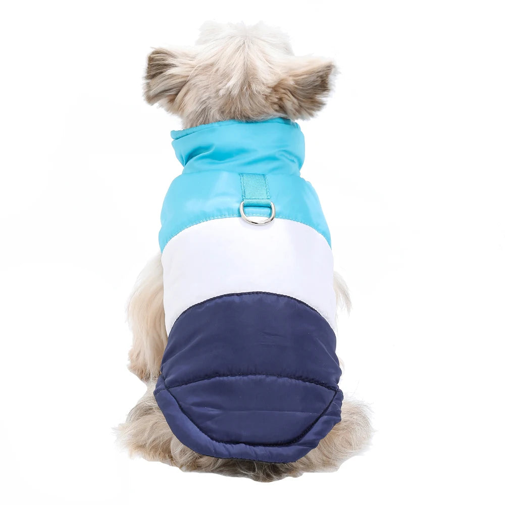 Dog Clothes For Autumn Winter Warm Pets Jacket With D-ring Outdoor Waterproof Puppy Vest Coat For Small Medium Dogs Yorkshire