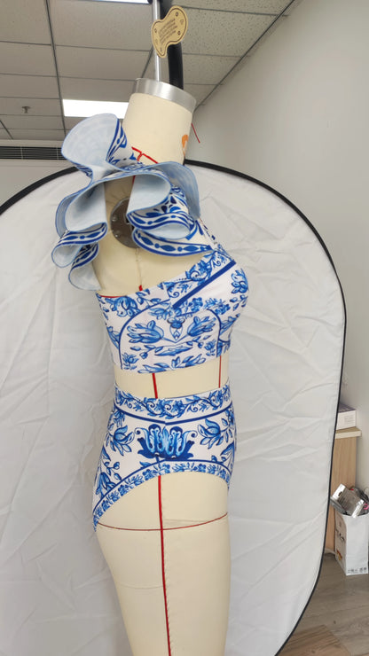 2026 New Sexy Ruffle Bikini Set Printed Brazilian Biquini Women Swimwear Skirt Bathing Suit Girls Summer Beachwear Dress Beauty World Shop