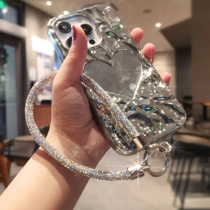 Luxury Full Diamond Phone Lanyard with Metal Clip Universal Short Chain Handheld Wrist Flash Accessory for Mobile Phones Beauty Trend Shop