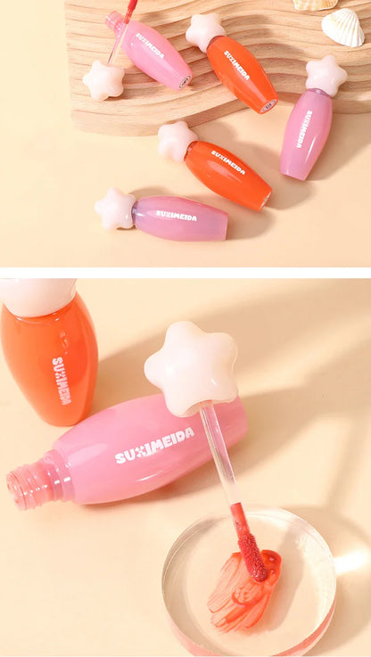 Suximei Da Hydrating Lip Lacquer - Glass Jelly Finish, Korean Style, Brightens Complexion Beauty Trend Shop