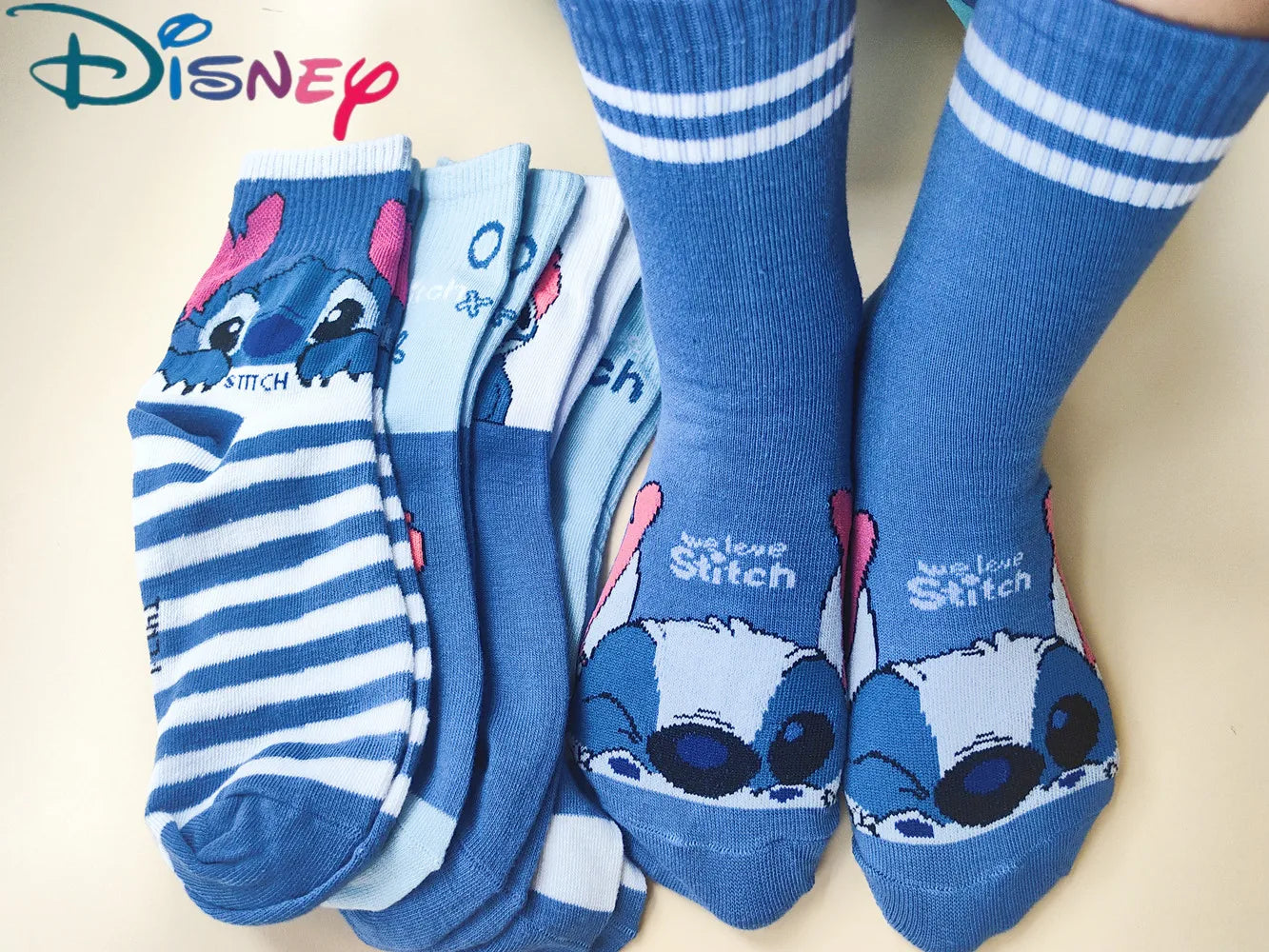 Disney Stitch Girls Anime  Socks Kawaii Lilo & Stitch woman Short Socks Cartoon Children Woman Socks Kids christmars Gifts Beauty World Shop