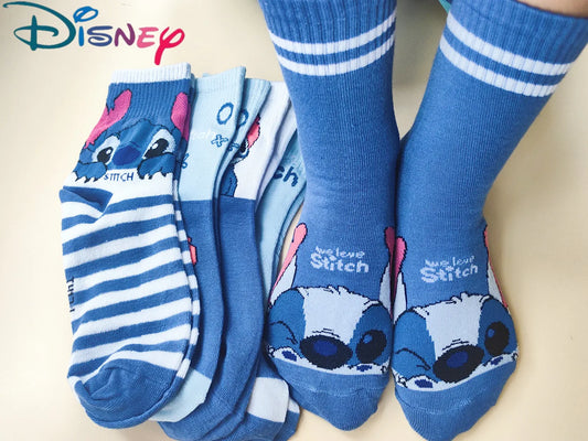Disney Stitch Girls Anime  Socks Kawaii Lilo & Stitch woman Short Socks Cartoon Children Woman Socks Kids christmars Gifts Beauty World Shop