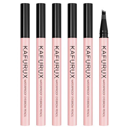 6 Colors 1PC Brown Eyebrow Pen Waterproof 4 Split Tip Black Eyebrows Pencil Liquid Eye Brow Makeup Lasting Cosmetic for Gifts Beauty Trend Shop