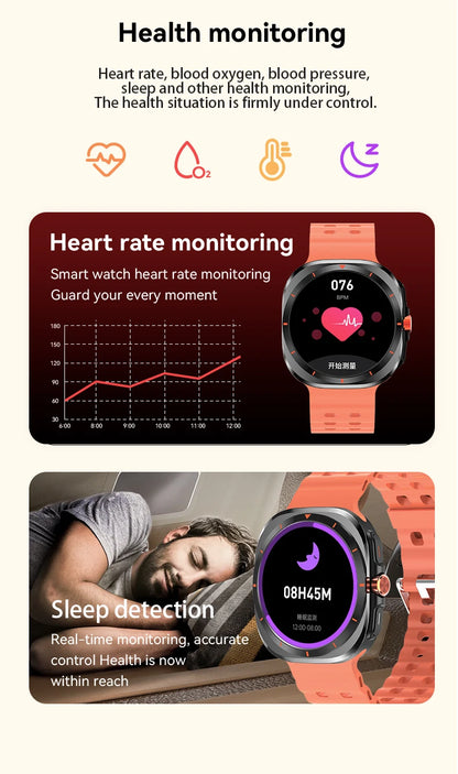 G.L Wear 2025 New Smartwatch for Men Heart Rate Monitoring Bluetooth Calling Fitness Tracking Pedometer Men's Smartwatch Beauty World Shop