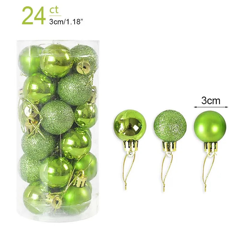 1box Christmas Balls Christmas Tree Ornaments Ball Xmas Hanging Tree Pendants Home Party Decor 2026 New Year Gift Noel Navidad Beauty World Shop