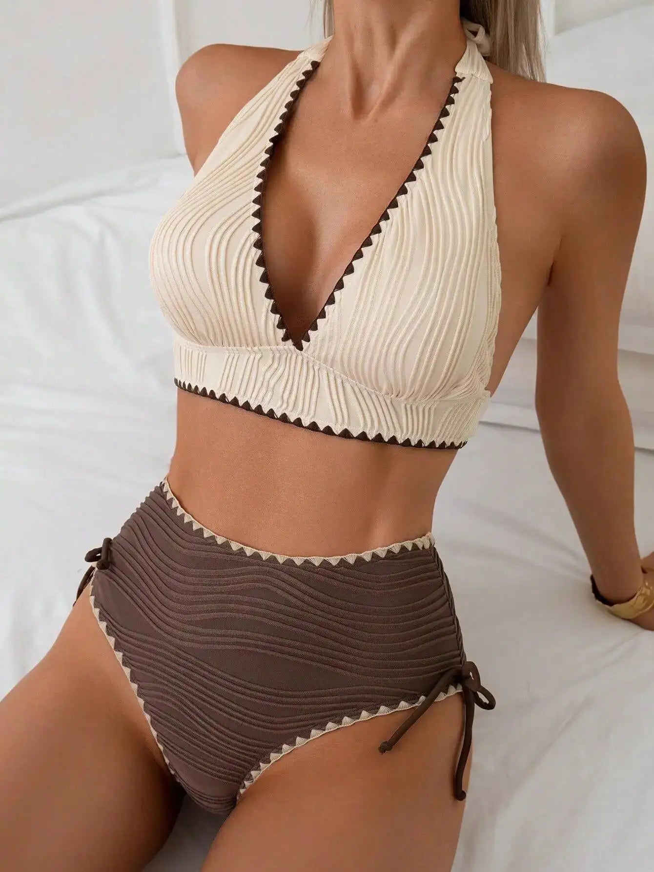 Sexy High Waist Bikinis Women's Swimwear Female Swimsuit For Swim Wear Bathing Suits Brazilian Bikini Set Beachwear Pool Bather Beauty World Shop