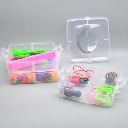 5 pcs Transparent Lockable Box Small Object Storage Box Fishing Gear Accessories Box Plastic Material Beauty Trend Shop