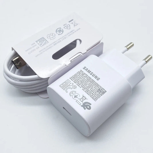 Samsung 25W Super Fast Charger Usb Type C Cargador Adapter For Galaxy S24 S23 S20 S21 S22 Plus A54 A34 Adapter Z Flip Fold 5 6 4 Beauty World Shop