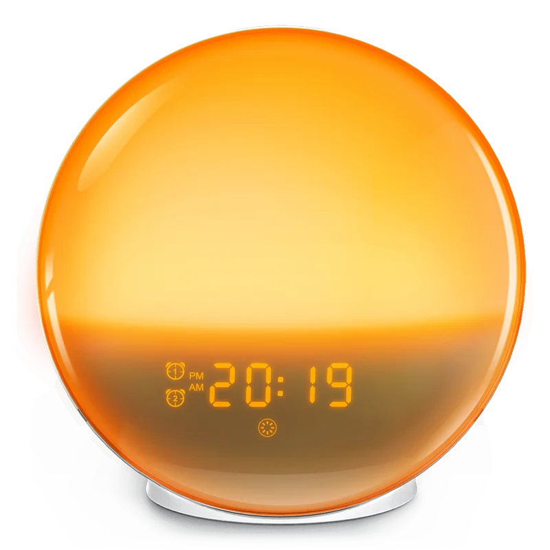Sunrise Alarm Clock Wake Up Light Clock Sunrise/Sunset Simulation Digital Clock with Night Light FM Radio Desk Clocks Beauty World Shop