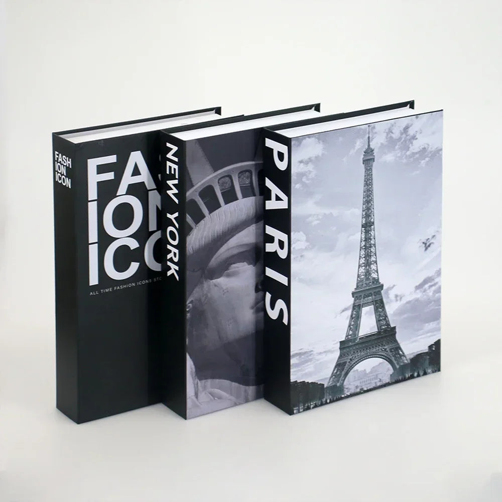 3Pcs Foldable Fashion Fake Books Living Room Decoration Designer Books Coffee Table Ornaments Club Hotel Room Villa Prop Books Beauty World Shop
