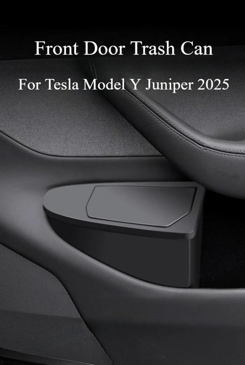 Front Door Storage Trash Can for Tesla Model Y Juniper 2025 Car Door Storage Box Multi Functional Storage Box Car Accessories Beauty World Shop