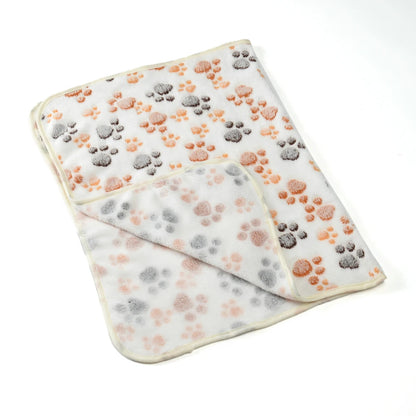 Warm Pet Cat Blanket Autumn Winter Cozy Thicken Fleece Kitten Footprint Bed Mat for Small Medium Big Cats Dog Chihuahua Supplies Beauty World Shop