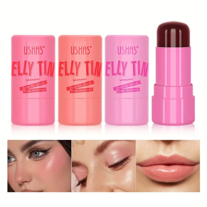 4 Colors Jelly Blush Stick Lip Balm Eyeshadow 3-in-1 Multi-Use Matte Blush Moisturize Brighten Lip Gloss Beauty Trend Shop