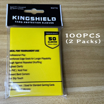 100PCS Matte Colorful Standard Size Card Sleeves TCG Trading Cards Protector Tarot Shield Board Games Cover PKM 66x91mm Beauty World Shop