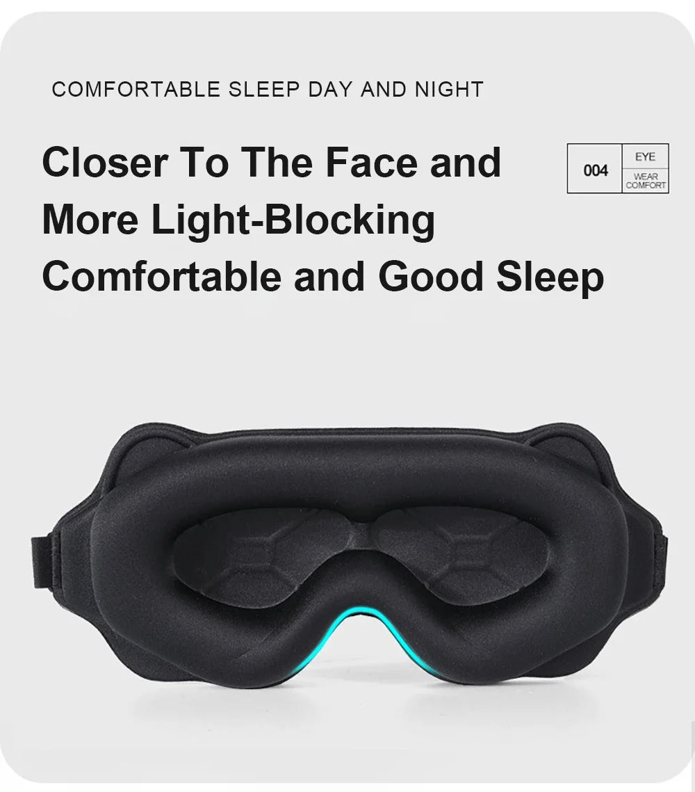 3D Sleeping Mask Block Out Light Soft Padded Sleep Mask For Eyes Slaapmasker Eye Shade Blindfold Sleeping Aid Face Mask Eyepatch Beauty World Shop