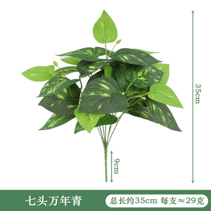 Artificial Plants Leaves Silk Tortoiseshell Leaf Dieffenbough Fake Small Fairy Taro Simulation Green Plant Living Room Decor Beauty World Shop