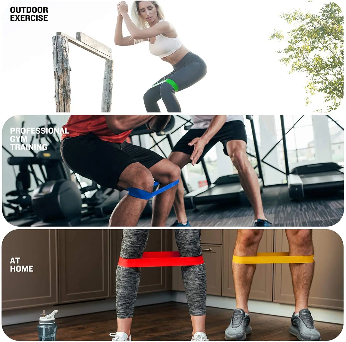 Different Resistance Bands Yoga Band Fitness Exercise Training Hip Tension Band Leg Squat Dance Elastic Loop Stretch Band Beauty World Shop
