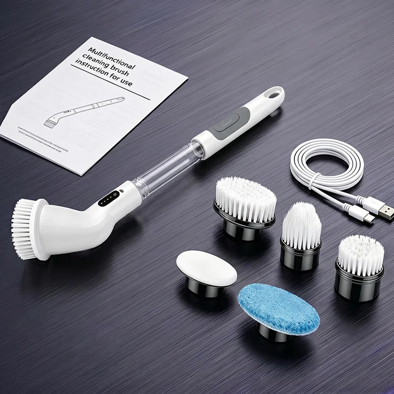 Cordless Household Spin Scrubber Kitchen Gadgets Hair Brushes Bathroom Broom Toilet  Multipurpose Cleaning Brush  Electric Mops Beauty World Shop