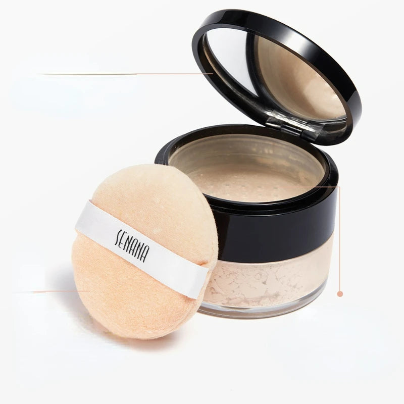 Hydrating Flawless Setting Powder,Natural Nude Finish Oil Control Strong Concealer for All Skin Types Fine Powdery Face Makeup Beauty World Shop