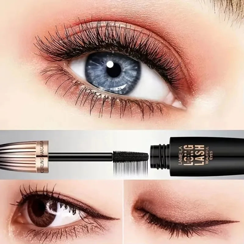 Waterproof 4D Mascara Thick Long Smudge-proof Plump Encrypted Long-lasting Curling Large Eye Makeup Makeup Tools Beauty Trend Shop