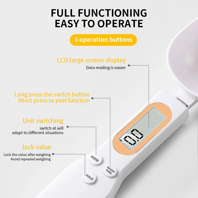 Mini Spoon Scale Digital Kitchen Scale Electronic LCD Food Scale 0.1-500g Cooking Flour Milk Coffee Powder Weight Measure Spoon Beauty World Shop
