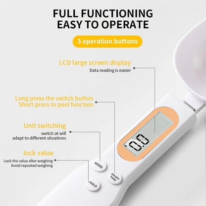 Mini Spoon Scale Digital Kitchen Scale Electronic LCD Food Scale 0.1-500g Cooking Flour Milk Coffee Powder Weight Measure Spoon Beauty World Shop