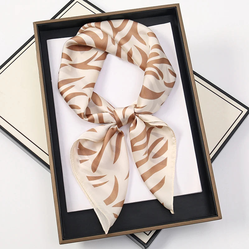 60Colors Luxury Scarf Women 70*70Cm Silk Feel Square Hair Wrapping Foulard Satin Shawl Big Size Head Bandana Hijab Handkerchief Beauty World Shop