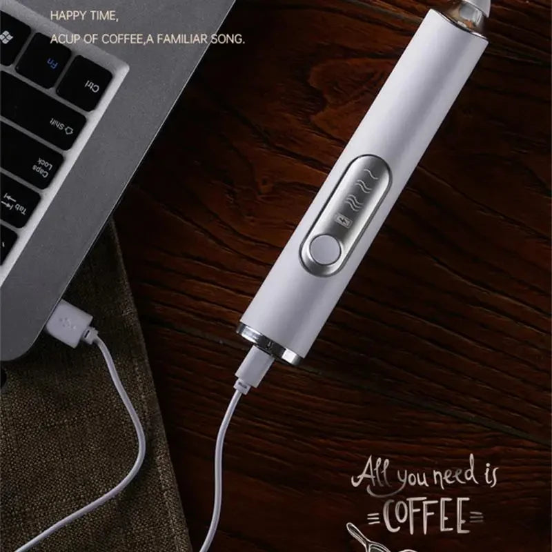 Handheld Double Stick Wireless Whisk Custard Foamer Mini Portable Blender Coffee Milk Three Speed Control Egg White Whipped USB Beauty World Shop