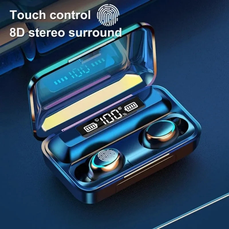 F9-5C True Wireless Bluetooth Headset Binaural Small In Ear Buds Sports Stereo Bass TWS Earbuds Newest Sports Earbuds for phones Beauty Fashion
