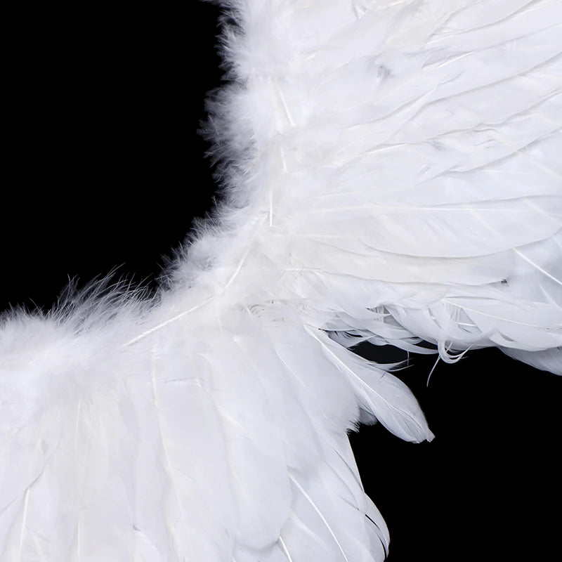 Kids Adult Party Swallow White Angel Feather Wings Halo Magic Wands Cosplay Elastic Straps Wedding Halloween Christmas Birthday Beauty World Shop