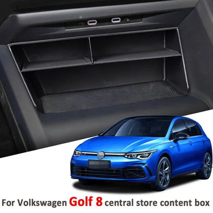 Car Central Console Organizer Box for Volkswagen For VW Golf MK8 Golf 8 2020 - 2023 LHD Storage Box Container Case Accessories Beauty World Shop