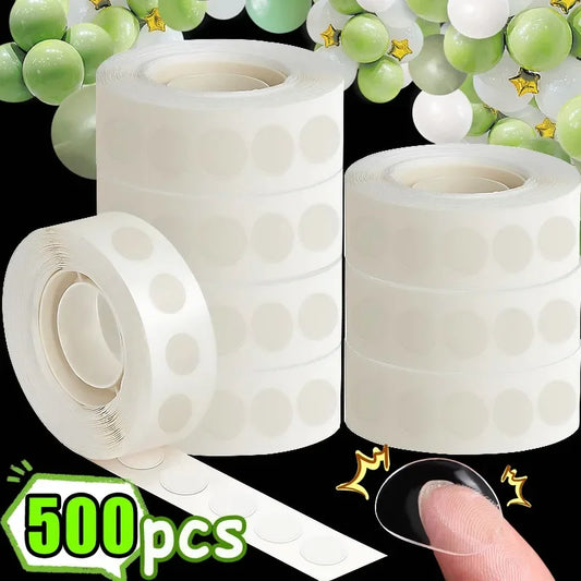 Double Sided Clear Sticky Point Tape Balloon Glue Dot Adhesive Birthday Wedding Party Balloons Glue Sticker Photoes Stand Arch Beauty World Shop