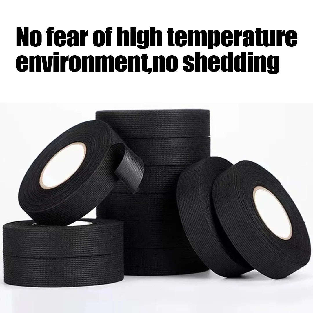 Electrical Insulating Tape Heat Resistant Harness Tape 9/15/50MM Car Cable Harness Wiring Loom Protection Waterproof Tape Beauty World Shop
