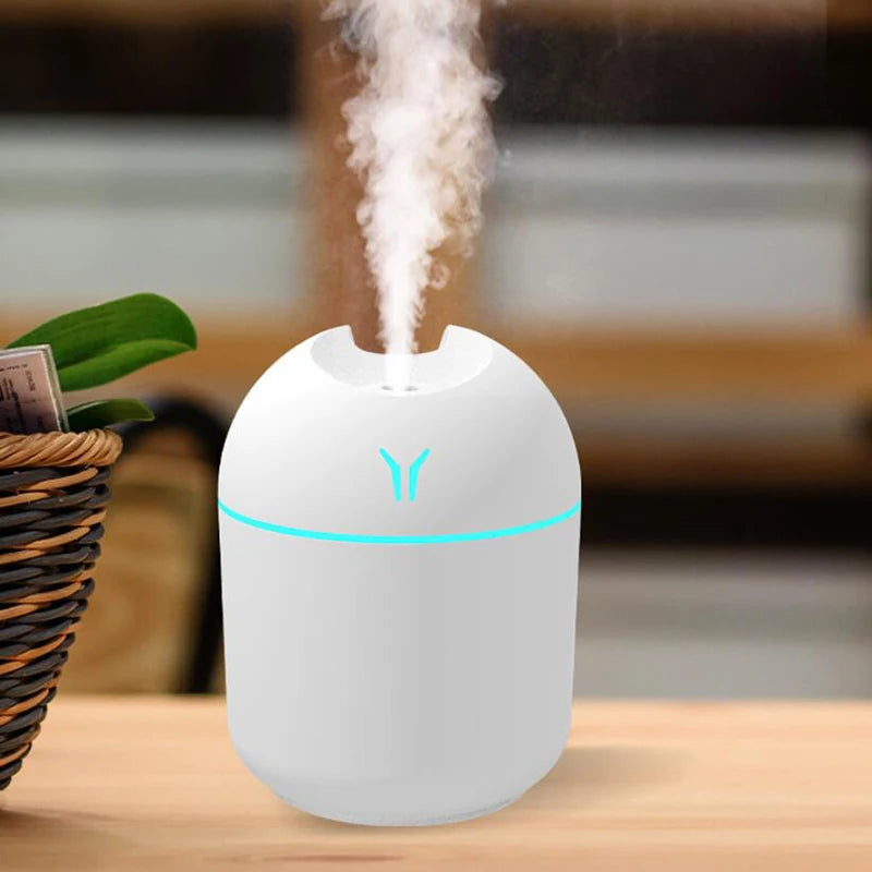 250ML USB Mini Air Humidifier Aroma Essential Oil Diffuser For Home Car Ultrasonic Mute Mist Maker Diffuser with LED Color Lamp Beauty World Shop