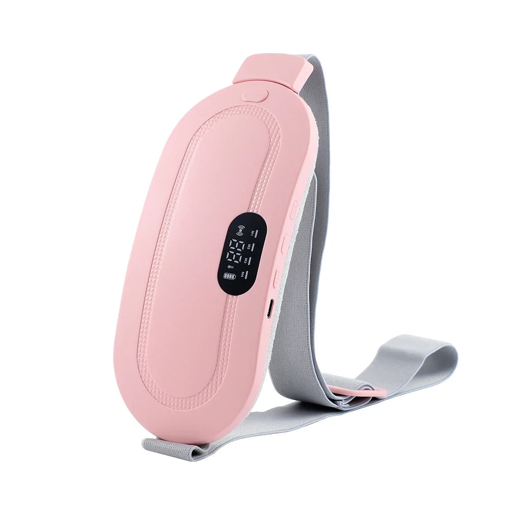 Electric Waist Massage Period Cramp Massager Vibrating Heating Belt for Menstrual Waist Stomach Abdominal Warm Palace Belt Beauty World Shop