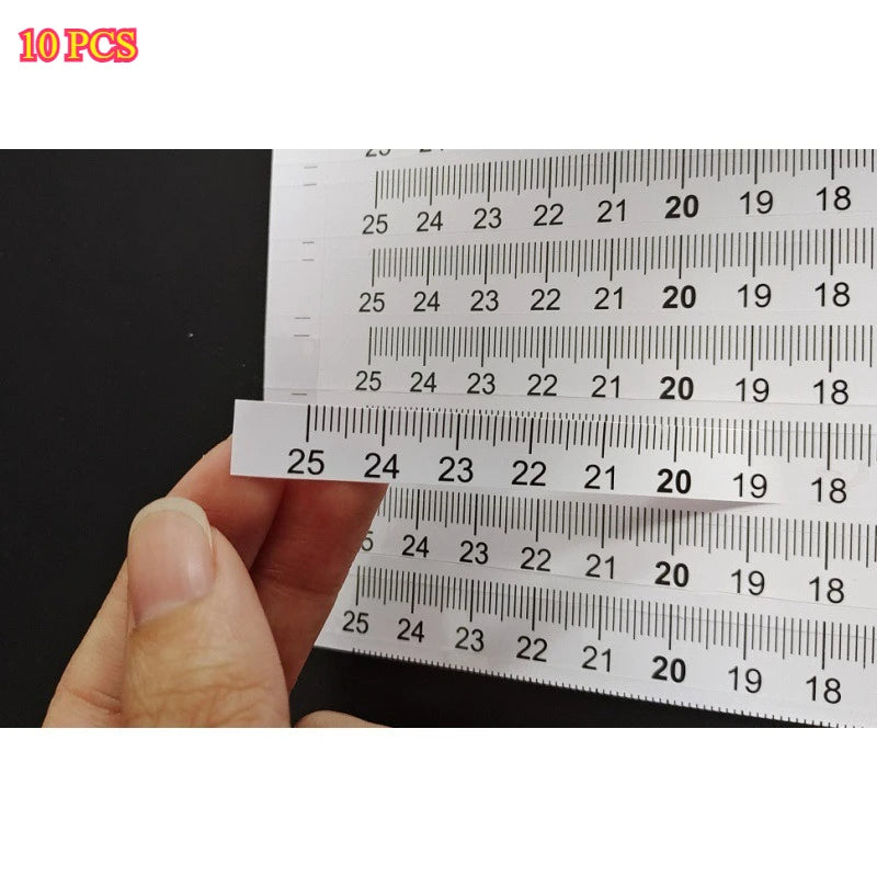 10-piece self-adhesive ruler set, suitable for office/study/sewing — can be attached to any smooth surface, measuring tool Beauty World Shop