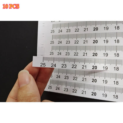 10-piece self-adhesive ruler set, suitable for office/study/sewing — can be attached to any smooth surface, measuring tool Beauty World Shop