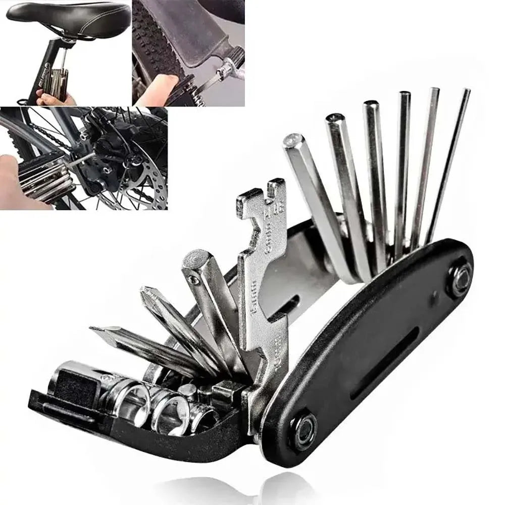 16 in 1 Portable Bicycle Repair Tools Kit Hex Wrench Nut Tire Screwdriver Motorcycle Bicycle Repair Tools Beauty World Shop