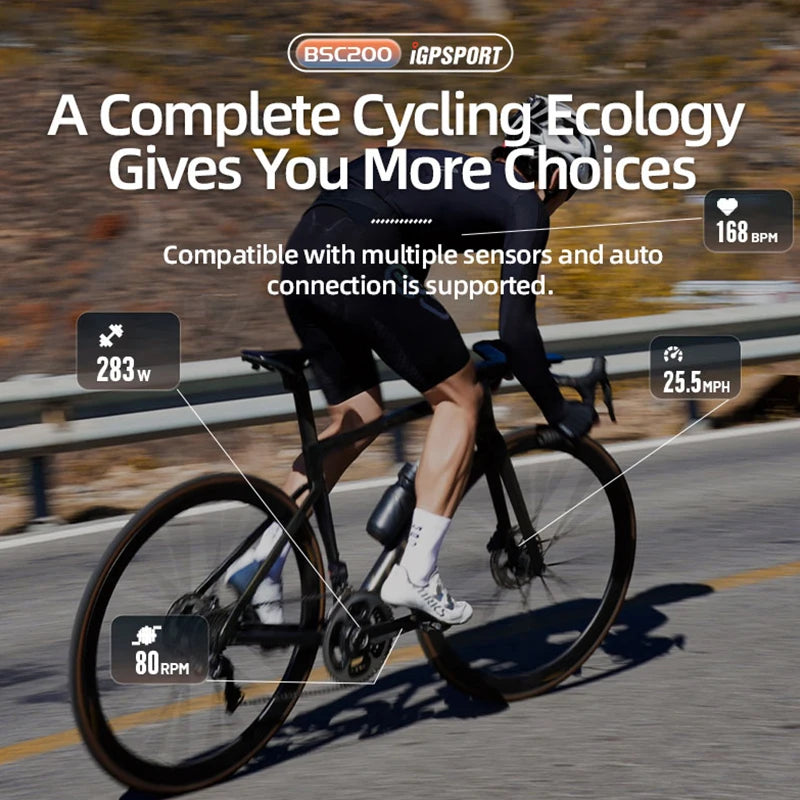 IGPSPORT BSC200 GPS Cycle bike Computer Wireless Speedometer Bicycle Digital ANT+ Route Navigation Stopwatch Cycling Odometer Beauty World Shop