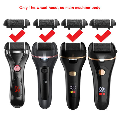 Black Foot Care Tool Heads, Hard Skin Remover, Refill Rollers for Cracked Heels Calluses and Dead Skin Removal, 6 Pcs Beauty World Shop