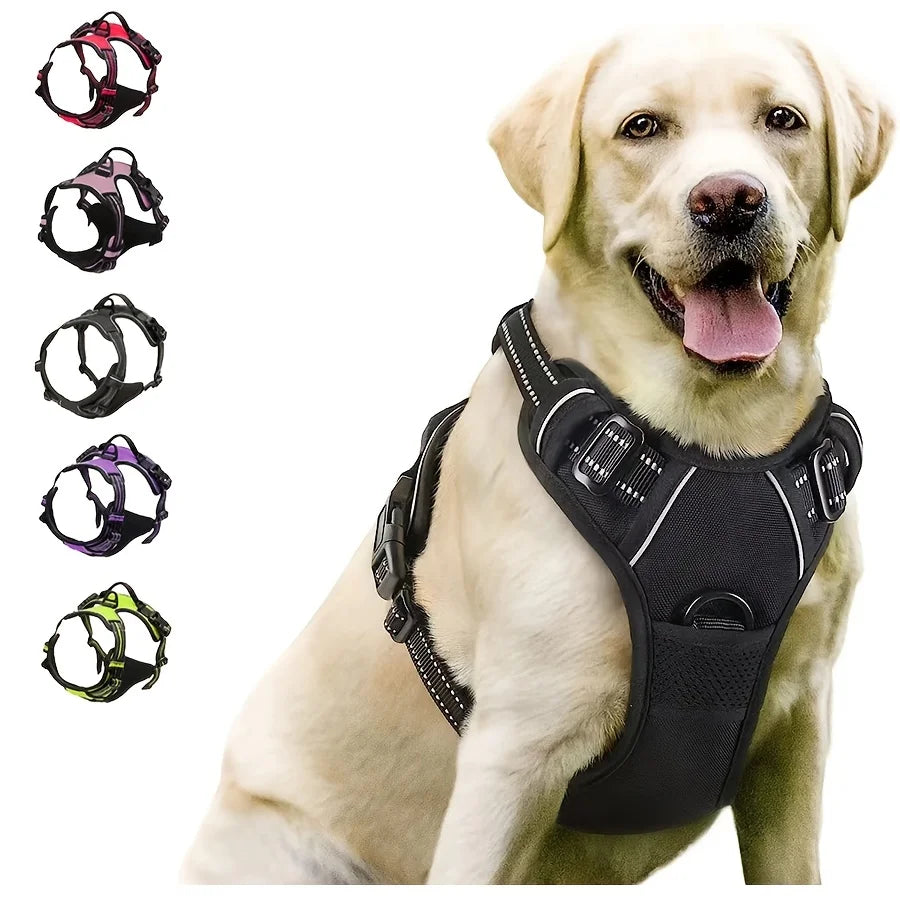 No Pull Dog Harness Front Clip Heavy Duty Reflective Easy Control Handle for Large Dog Walking Beauty World Shop