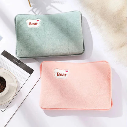 Electric Hot Water Bag Reusable Plush Hot Water Bottle EU Plug Charging Heating Water Bags Winter Warm Hand Pocket Beauty World Shop