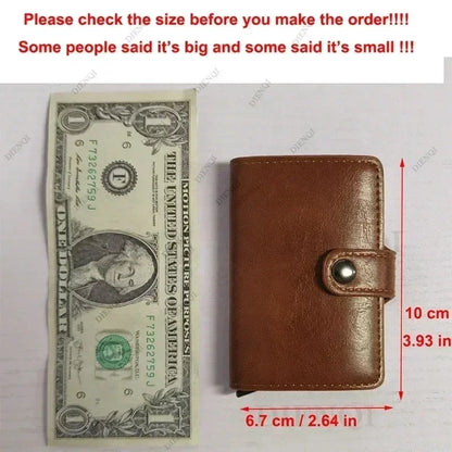 Rfid Credit Card Holder Men Wallets Luxury Small Smart Wallet Metal Business Mini Cardholder Case Women Minimalist Walet for Men Beauty World Shop