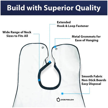 Male Shaving Apron Beard Catcher Cape Care Bib Face Shaved Hair Adult Bibs Shaver Cleaning Hairdresser Gift for Man Clean Apron Beauty World Shop