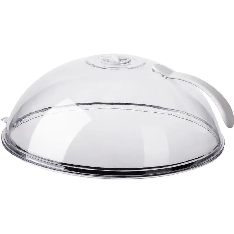 Splash Microwave Cover High Temperature Resistant Microwave Guard Lid Transparent Food Heating Cover with Steam Vent and Handle Beauty World Shop