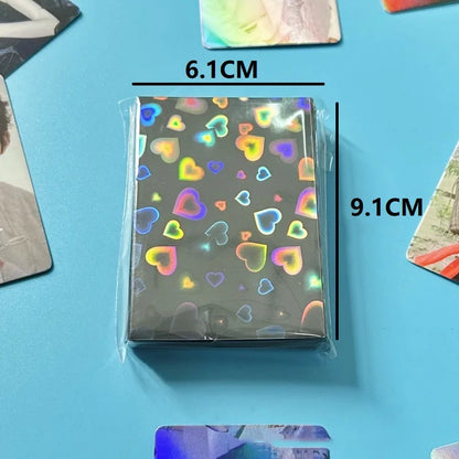 50PCS Heart Sleeves Color Photo Card Sleeve Photocard Holder Kpop Popcorn Sleeves Photo Card Packaging BQ01 Beauty World Shop