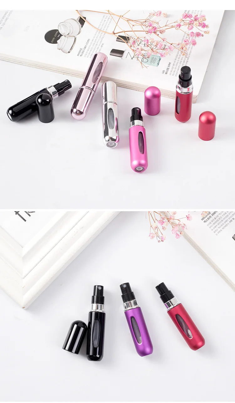 5/8ml Portable Perfume Atomizer Liquid Container For Cosmetics Mini Aluminum Spray Alcochol Empty Refillable Bottle Beauty Fashion