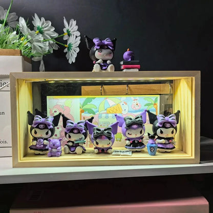 Sanrio Blind Box Cartoon Kuromi Doll Lucky Divination Anime Series Action Figure Model Doll Child Toy Desktop Decor Birthday Gif Beauty World Shop