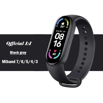 official Silicone Strap For Xiaomi Mi Band 4 5 6 7 Bracelet Sport Watch Wristband Miband4 miband7 Correa Mi band 3 4 5 6 7 Band Beauty Fashion