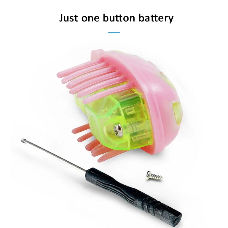 Mini Electric Bug Pet Dog Cat Toy Interactive Cute Ladybird Beetle Animal Shape Cat Toys Walking Insect Cat Playing Supplies Beauty World Shop